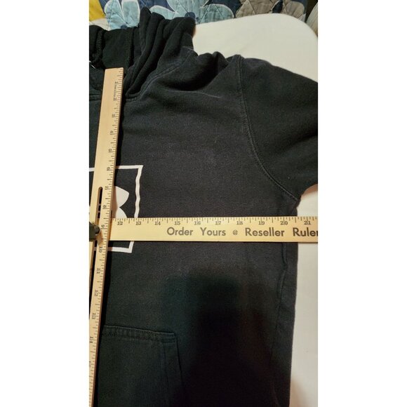 Under Armour Hoodie Small Black Pullover Logo Sweatshirt Athleisure - Picture 6 of 8
